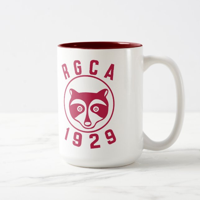 Caneca vermelha do logotipo 15oz de RGCA (Direita)