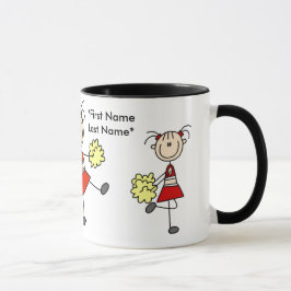 Caneca vermelha e Dourado do cheerleader