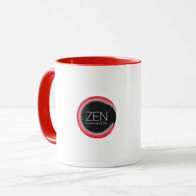 Caneca Vermelha Zen (Frente Esquerda)