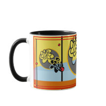 Vermelho amarelo extremamente azul amigável da