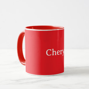 Caneca Vermelho, cor vermelha sólida TEMPLATE, personaliz