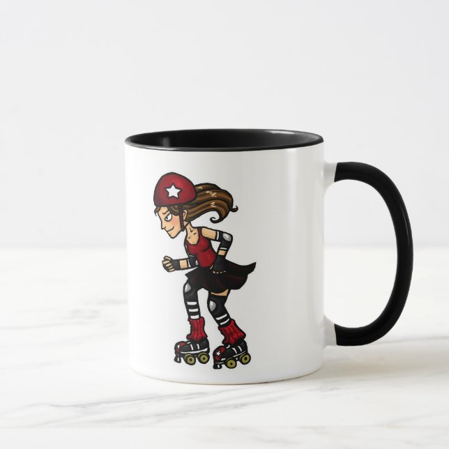 Caneca Vermelho do jammer de Derby do rolo (Direita)