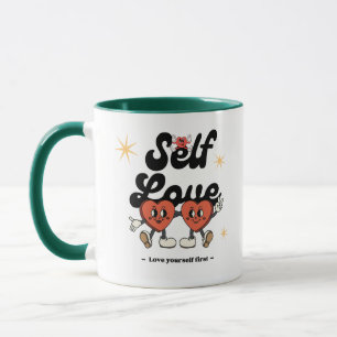 Caneca Vermelho e preto - Penteado Retrófico Frio de Amor