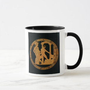 Caneca Vermelho-figura copo que descreve Athena, Theseus