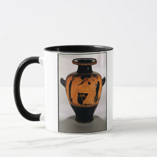 Caneca Vermelho-figura stamnos do sótão que descrevem o