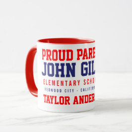 Caneca Vermelho orgulhoso do pai da brânquia conhecida