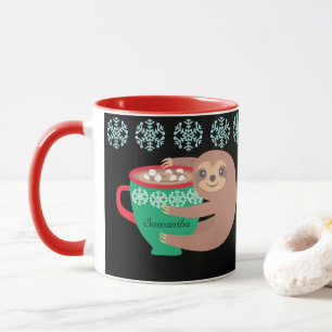 Caneca Vermelho Preto Personalizado de Feriado