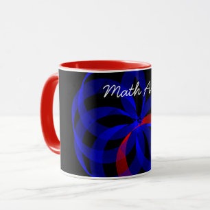 Caneca Vermelho Revoltante Acento Geométrico Café de Arte