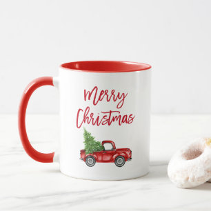 Caneca Vermelho Vermelho - Árvore de Natal do Caminhão
