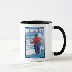 Caneca VermontSkier que admira a vista