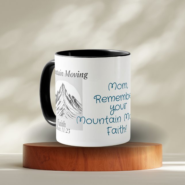 Caneca Versículo Bíblico Fé que Move Montanhas Personaliz (Add a Few Encouraging words to this Design!)