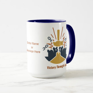 Caneca Versículo Bíblico Personalizado Poderoso Através d