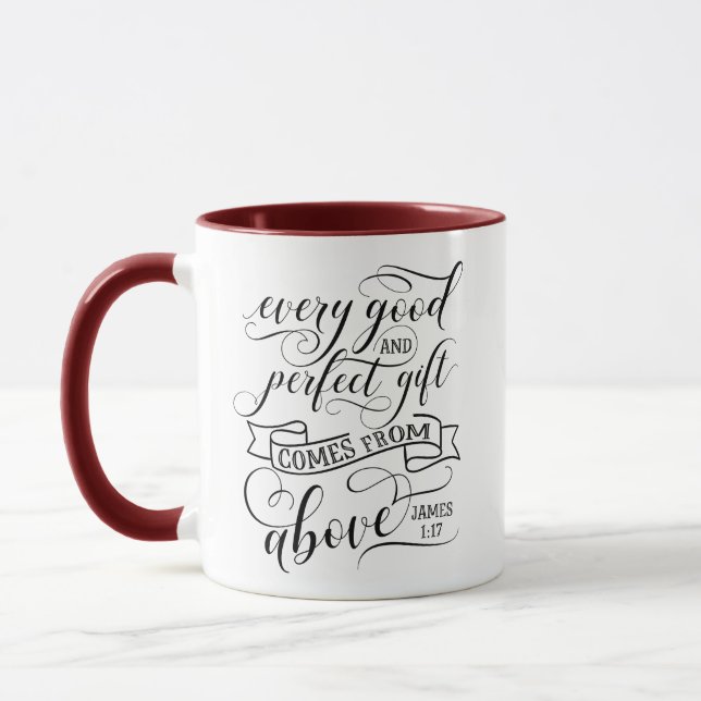 Caneca Versículo Bíblico - Todo Dom Perfeito Tiago (Esquerda)