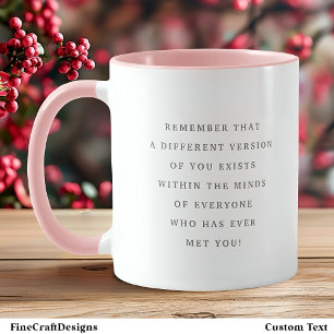 Caneca Versões De Você Citação Comovente Fonte Cinza Tend