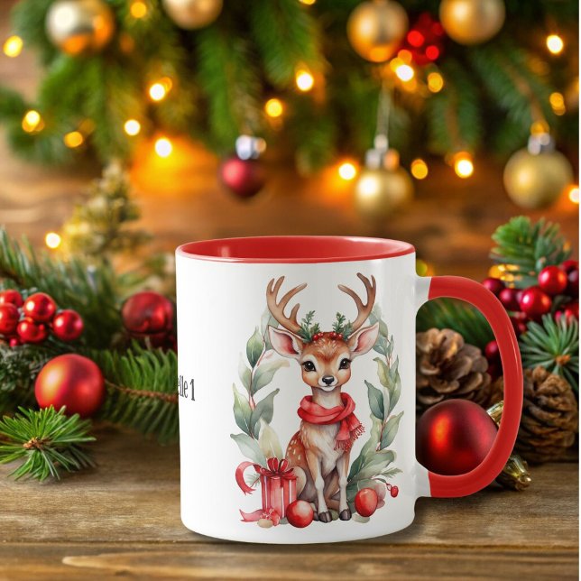 Caneca Vestido de Natal com Mug de Café Vermelho (Criador carregado)