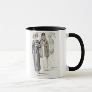 Caneca Vestidos do passeio, placa de forma de Ackermann