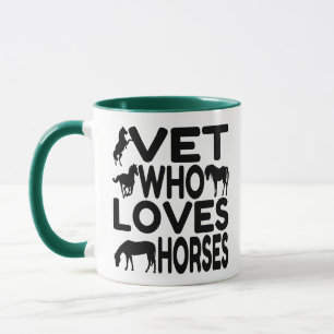 Caneca Vet Who Loves Horses