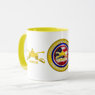 Caneca Veterano Orgulhoso da Blindagem do Exército