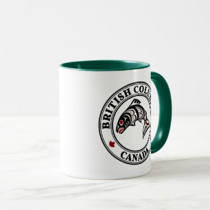 Caneca Vetor de Gráfico Vermelho Nativo Americano Negro 
