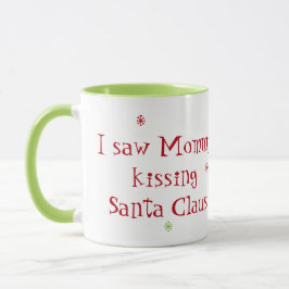 Caneca Vi Mamães Beijando Santa Claus Mug