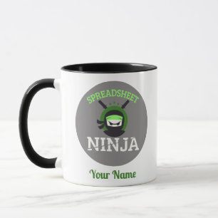 Caneca Viagem da Ninja Mug Spreadsheet personalizável