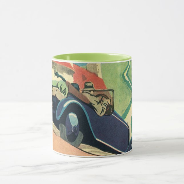 Caneca Viagem de carro conversível antigo no campo (Centro)