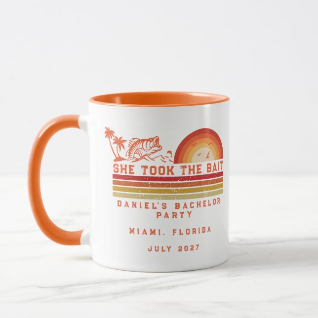Caneca Viagem de Fim de Semana com Tema de Pesca Despedid (Esquerda)