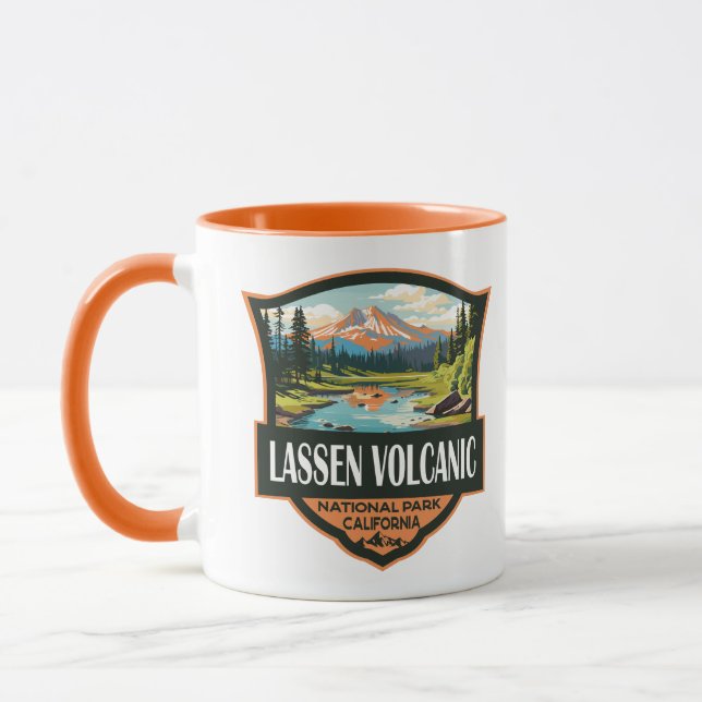 Caneca Viagem de Ilustração do Parque Nacional Vulcânico  (Esquerda)