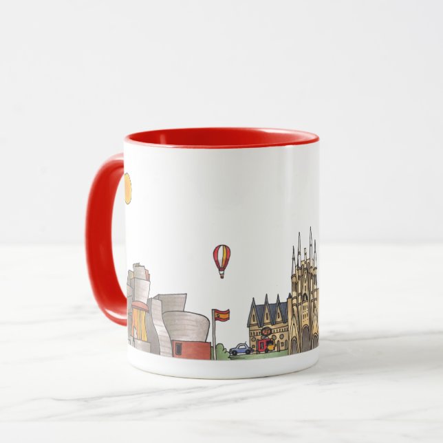 Caneca Viagem do mundo - Espanha Mug (Frente Esquerda)