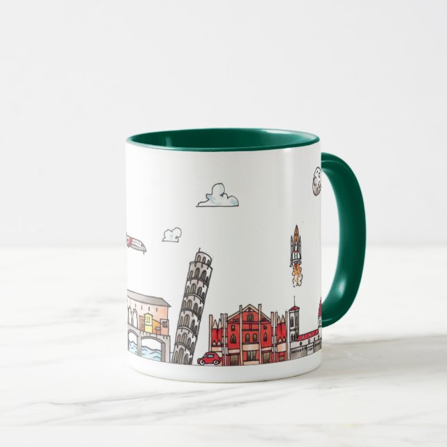 Caneca Viagem do Mundo - Itália (Frente Esquerda)
