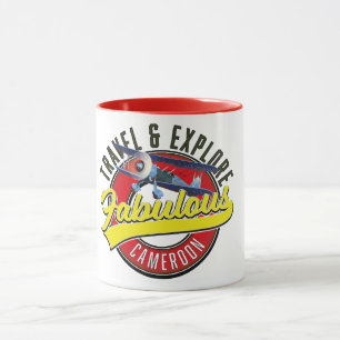 Caneca Viagem e Explore o logotipo fabuloso dos Camarões