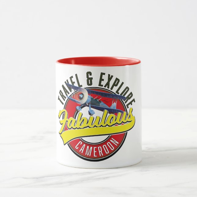 Caneca Viagem & Explore Camarões Fabuloso logo (Centro)