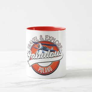 Caneca viagem explore um fabuloso logotipo de Polônia
