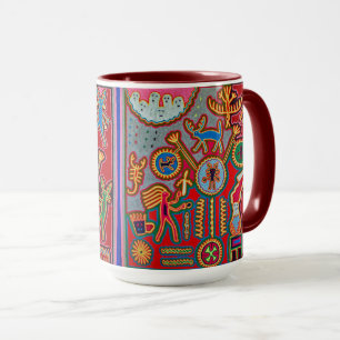 Caneca Viagem tribal maia mexicano de Boho da arte de