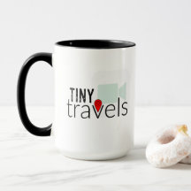 Viagens pequenos Logotipo Mug com hosts de canal