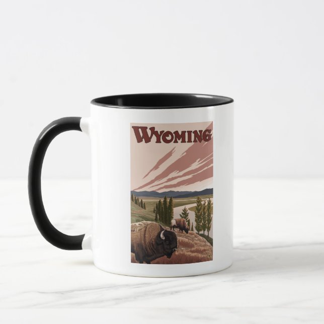 Caneca Viagens vintage do Rio Bison (Esquerda)