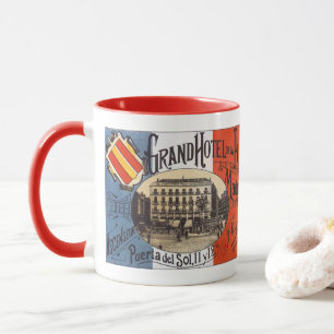 Caneca Viagens vintage, Grand Hotel Paix, Madrid, Espanha