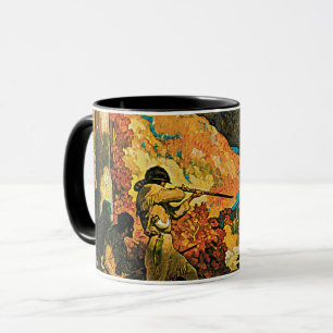 Caneca Viagens vintage, no Antigo Kentucky, NC Wyeth