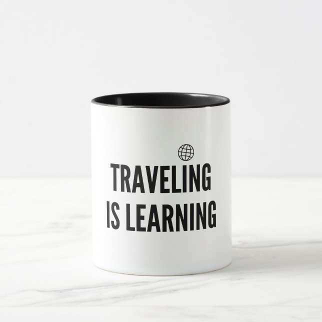 Caneca Viajar é aprender (Centro)