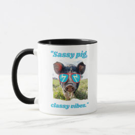 Caneca Vibes Clássicos do Suíno Sassy - Citação de Porcos