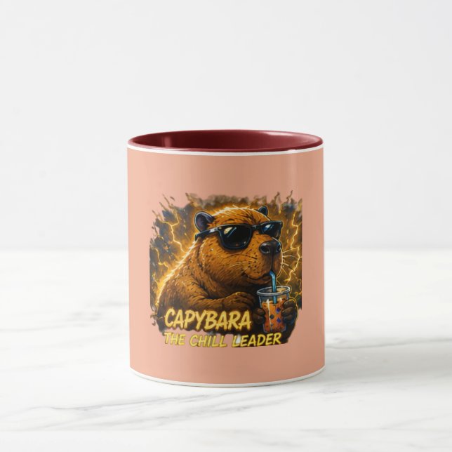 Caneca Vibes de Capivara 🧋 | Energia de Líder Relaxado (Centro)