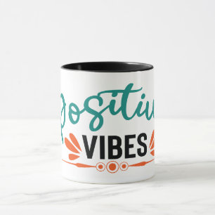 Caneca Vibes Positivas   Citação Motivacional