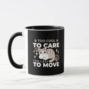 Caneca Vibes relaxadas e preguiçosas para Design de gatin