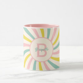 Caneca 'Víblias de pirulito', espiral retro pastel