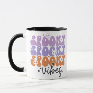 Caneca Víblias Spookes Skulls Stars White Halloween