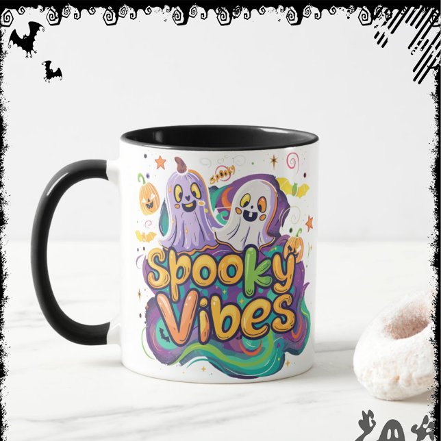 Caneca Vibrações Assustadoras | ExDesigner | Halloween (Criador carregado)