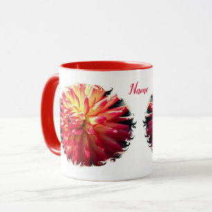 Caneca Vibrant Dahlia Flower Personalizada