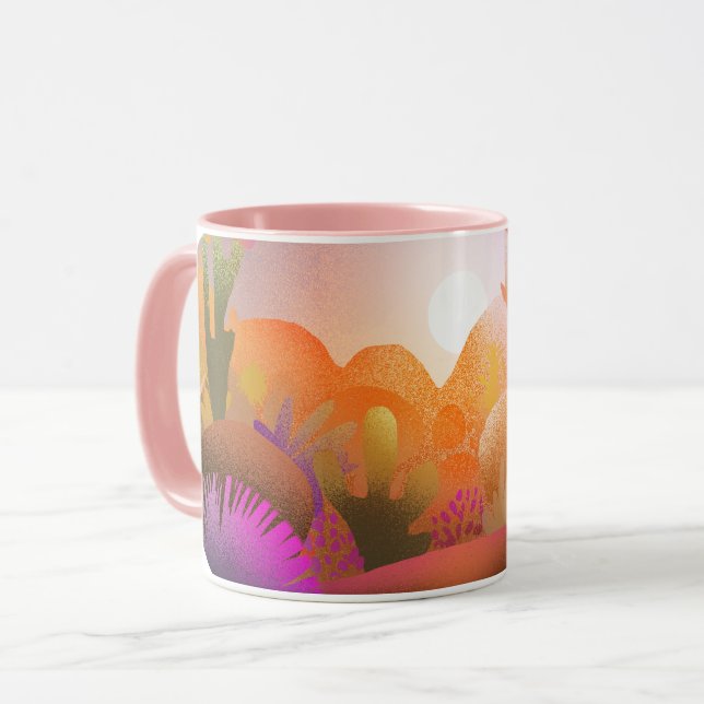 Caneca Vibrant Desert Sunset Scenic Nature (Frente Esquerda)