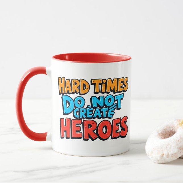 Caneca Vibrant Gradient Typographical Create Heroes  (Com Donut)