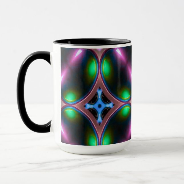 Caneca Vibrant Modern Geometric Abstract (Esquerda)